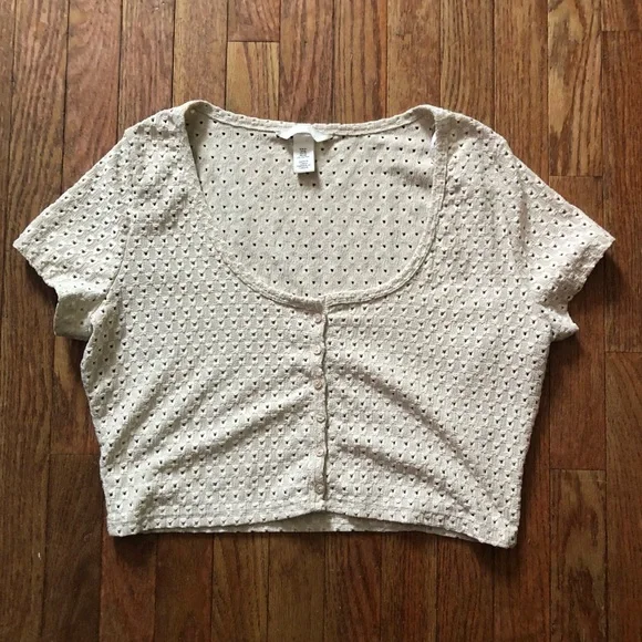 H&M Eyelet Crop Top - Picture 4 of 7